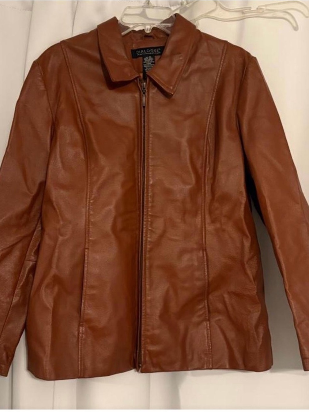 Dialogue | Light Brown Leather Jacket